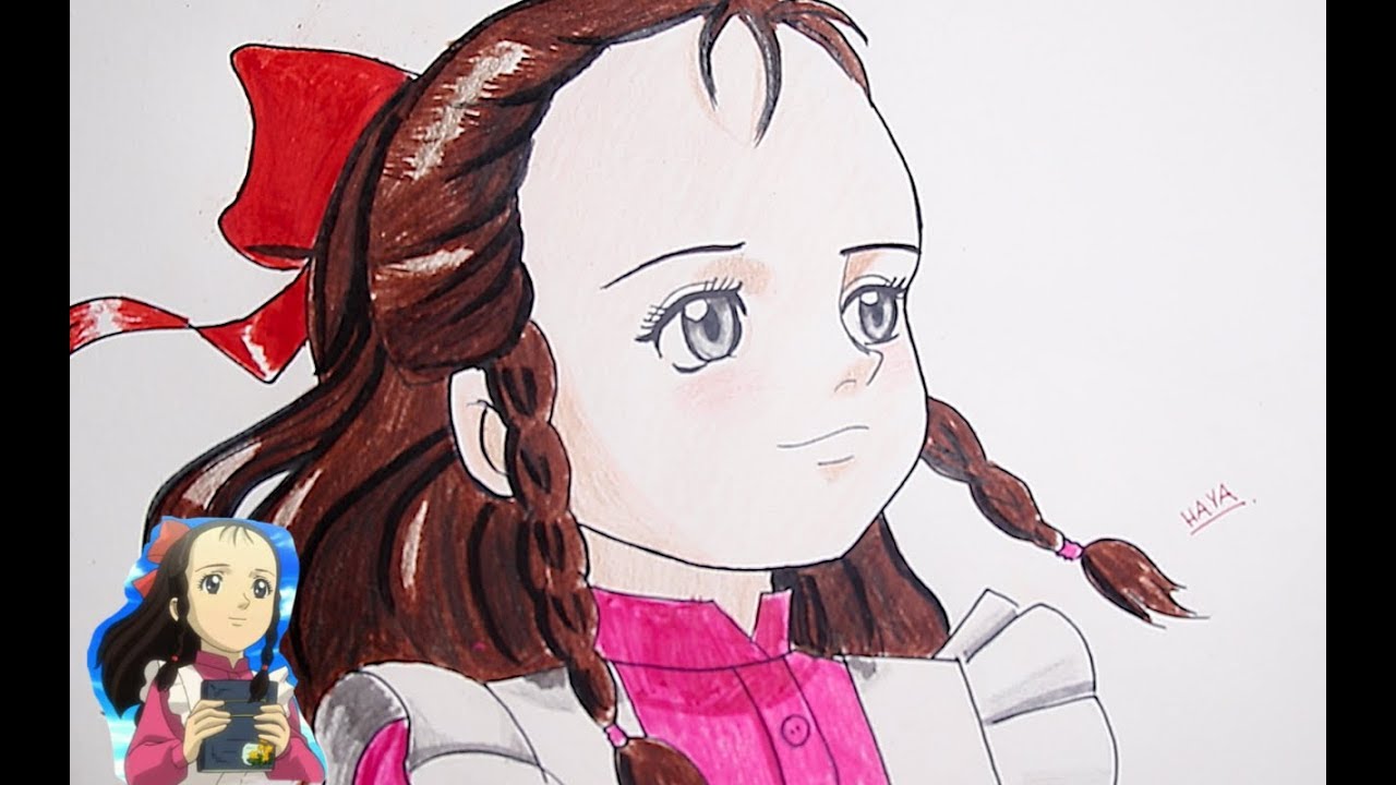 تلوين  ايميلي -فتاة الرياح (風の少女エミリー) خطوة بخطوة الجزء الثاني Part2