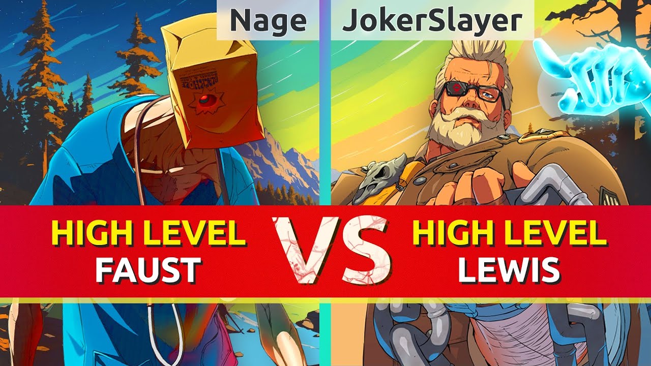 GGST ▰ Nage (Faust) vs JokerSlayer (Goldlewis). High Level Gameplay