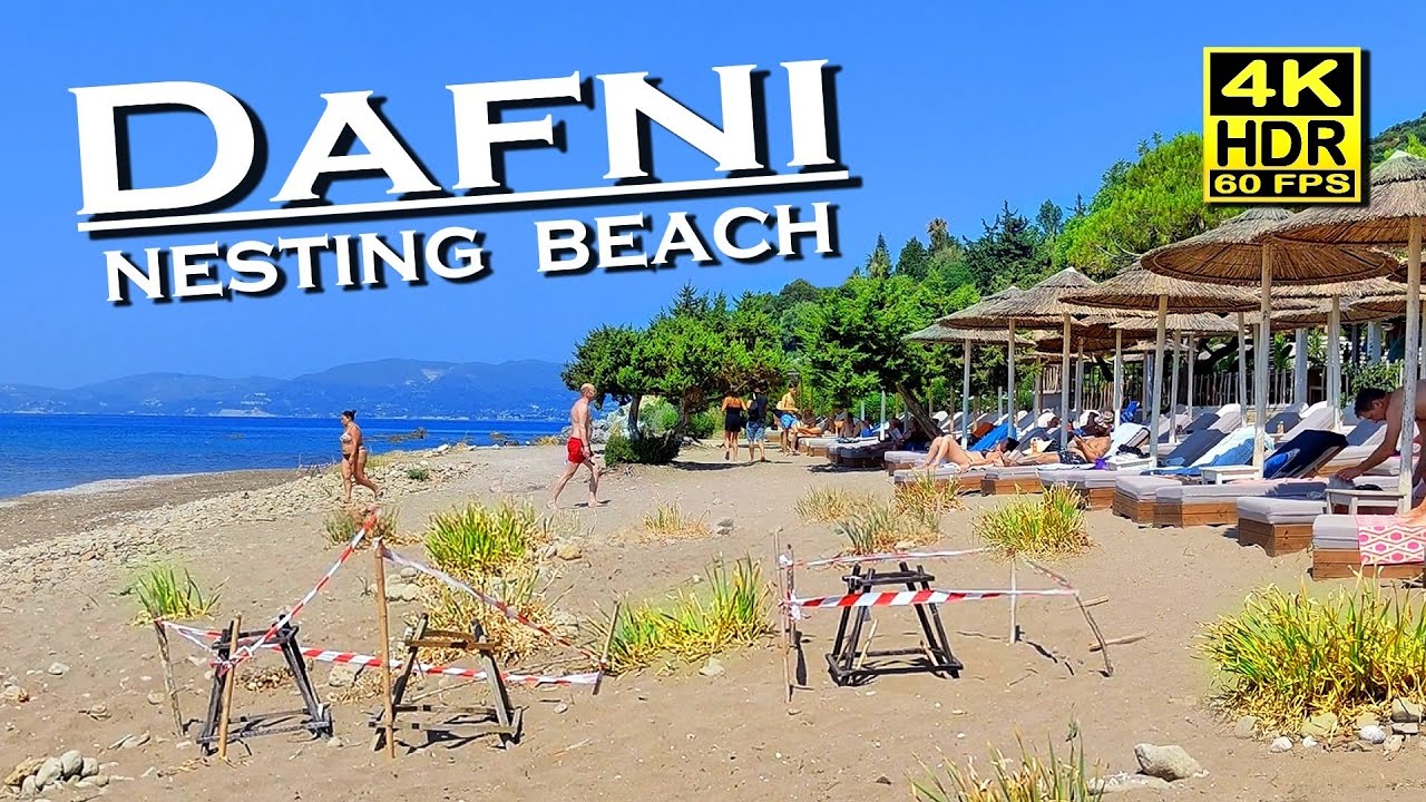 Dafni Beach walk Zakynthos Greece, 4K 60fps HDR (UHD) Dolby Atmos 💖The best places 👀 Walking tour