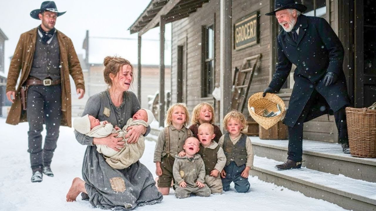 The Town Watched Her Crawl Through Snow for Scraps—One Cowboy Loaded His Wagon and Changed 8 Lives