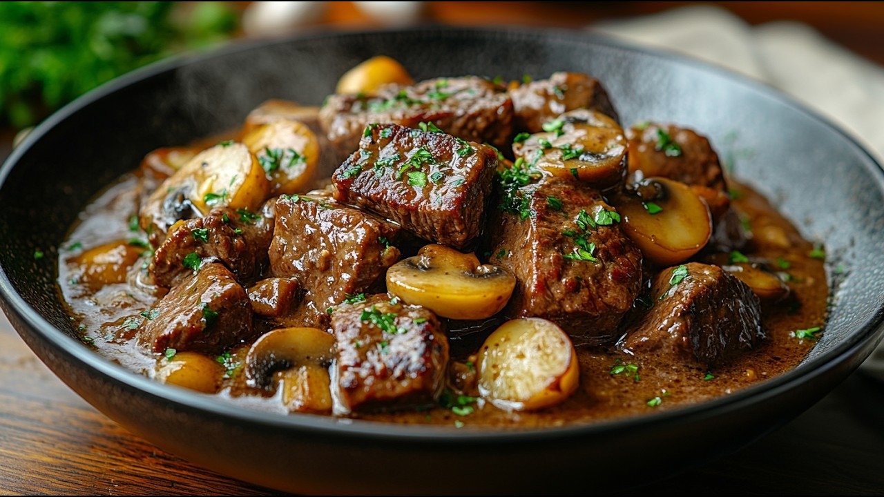 Говядина с грибами – это блюдо мгновенно произведет впечатление на всех!