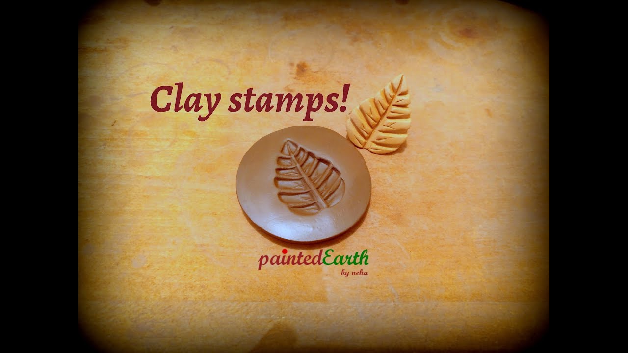 Clay stamps!! A simple way to make a leaf clay stamp #terracotta #stamps #howtomake