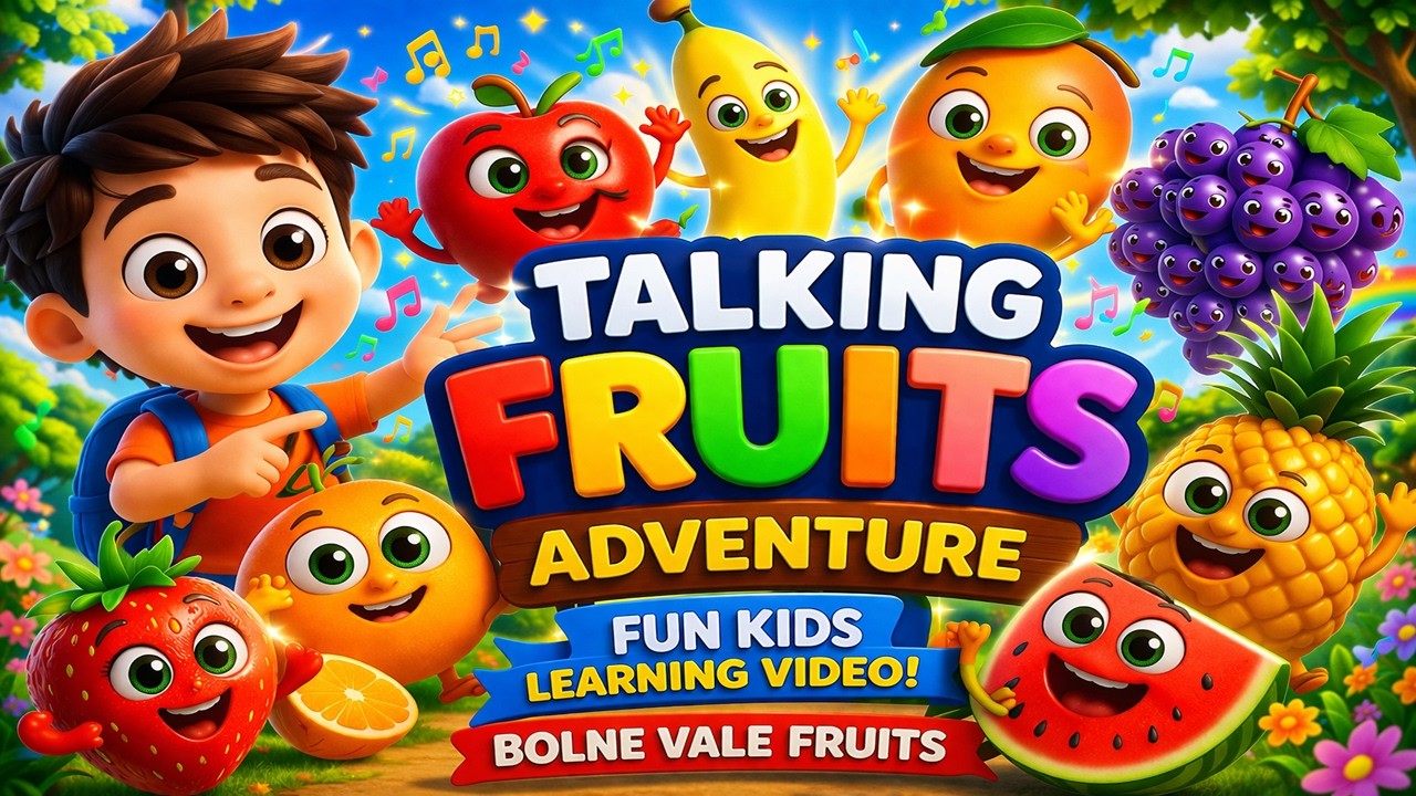 Talking Fruits Adventure | Fun Kids Learning Video | Bolne Vale Fruits | Kiddie Adventures