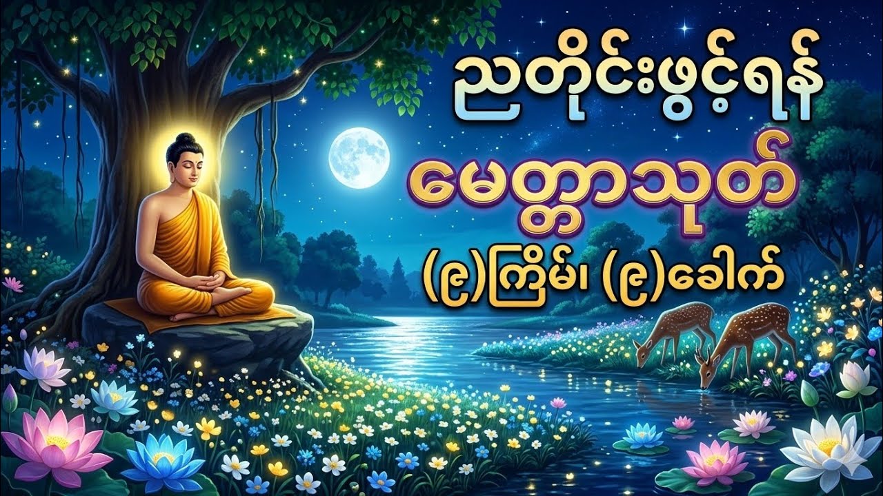 🙏မေတ္တာသုတ် (၉)ကြိမ်၊(၉)ခေါက်🙏🙏