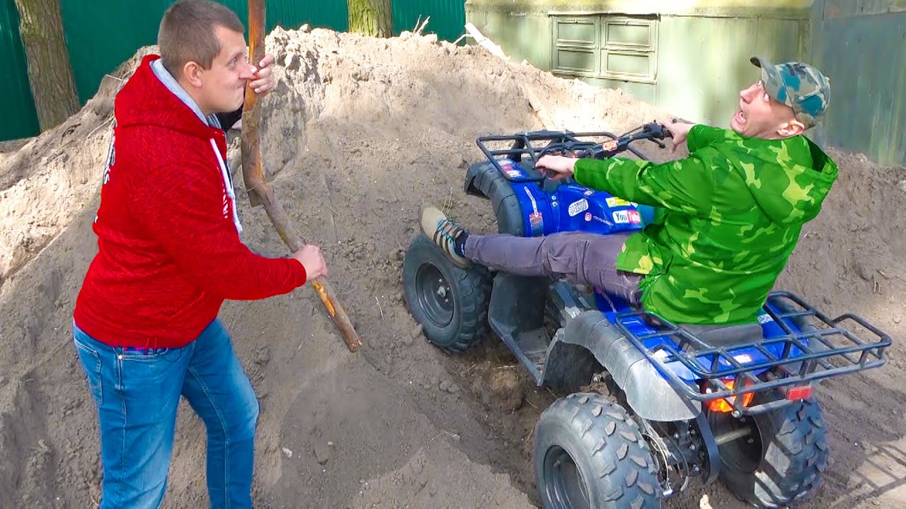 ЛЫСАЯ БОРОДА УГНАЛ КВАДРИК И ЗАСТРЯЛ. NERF BROTHERS