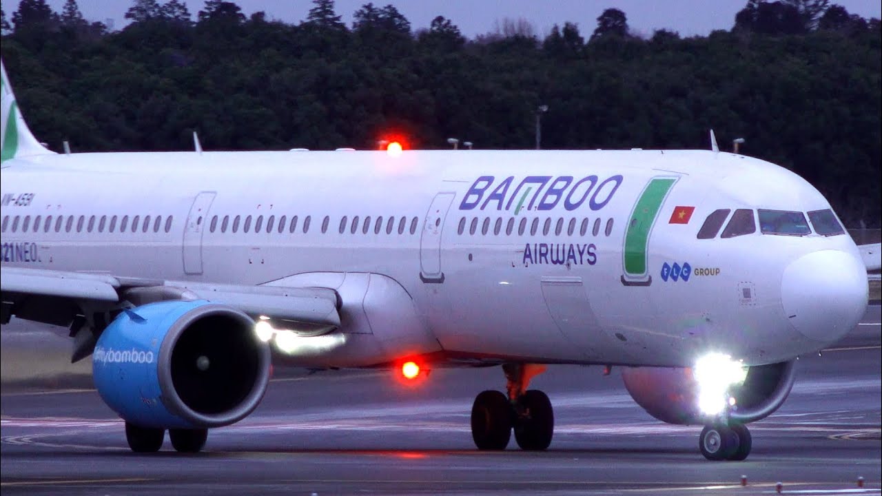 Bamboo Airways Airbus A321neo VN-A591 Landing at Narita 34R