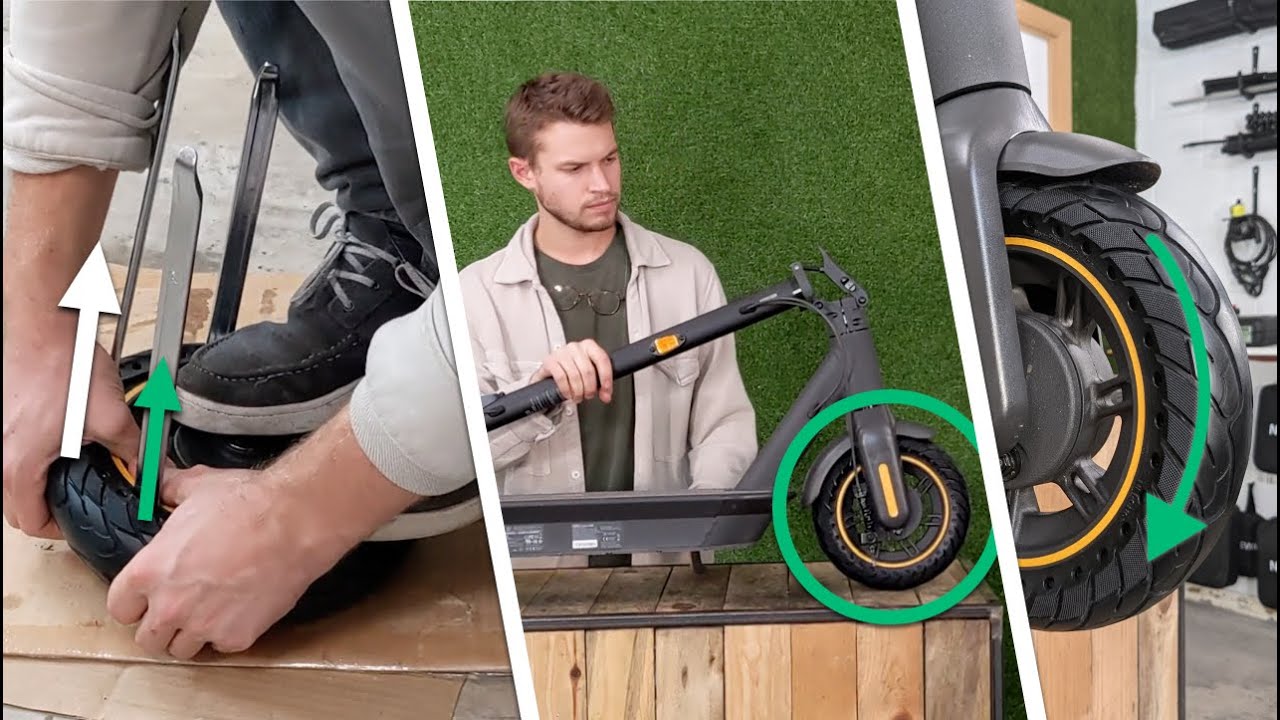 Ninebot G30 Max SOLID TIRE - How to mount a puncture proof tyre on the front wheel?