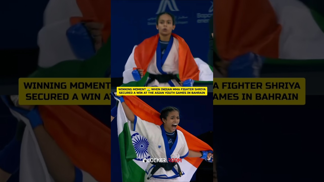 MOMENT 🇮🇳 Shriya Milind Satam secured the lone win for India at the Asian Youth Games MMA Day 1