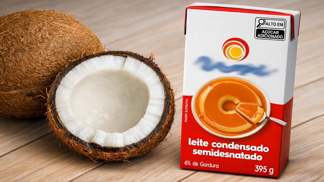 🔴 MORRIA E NÃO SABIA: Misturei leite condensado no coco e fiz um SUPER GELADÃO 