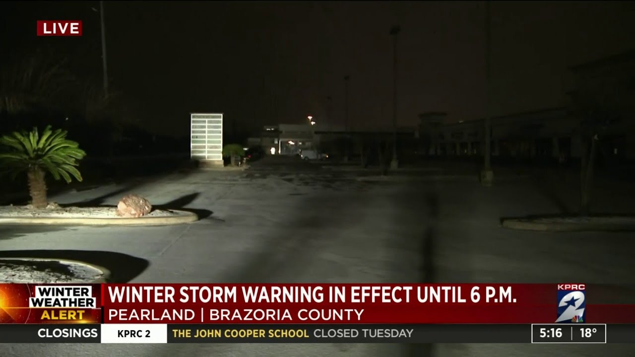 Winter storm warning in effect until 6 p.m. in Pearland