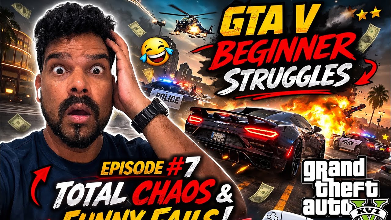 GTA V Beginner Struggles on PS5 Episode #7 | Total Chaos & Funny Fails | VIGAMEZ26