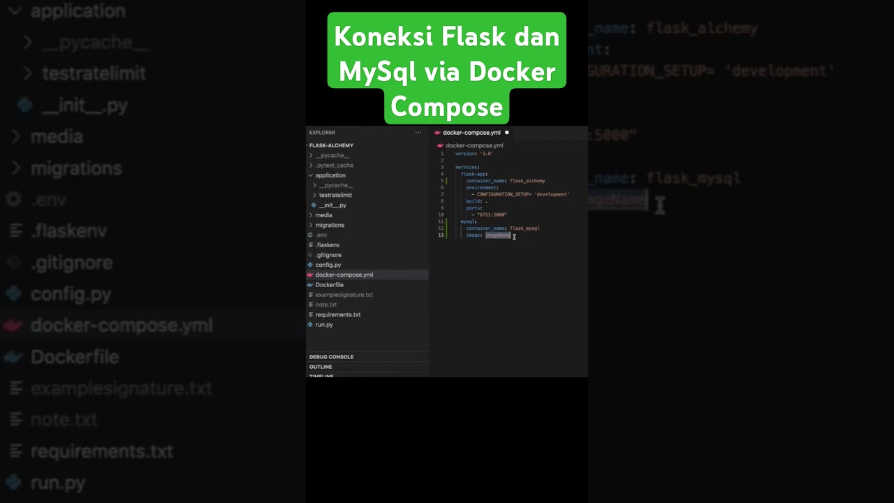 Koneksi Flask MySql via Docker Compose 