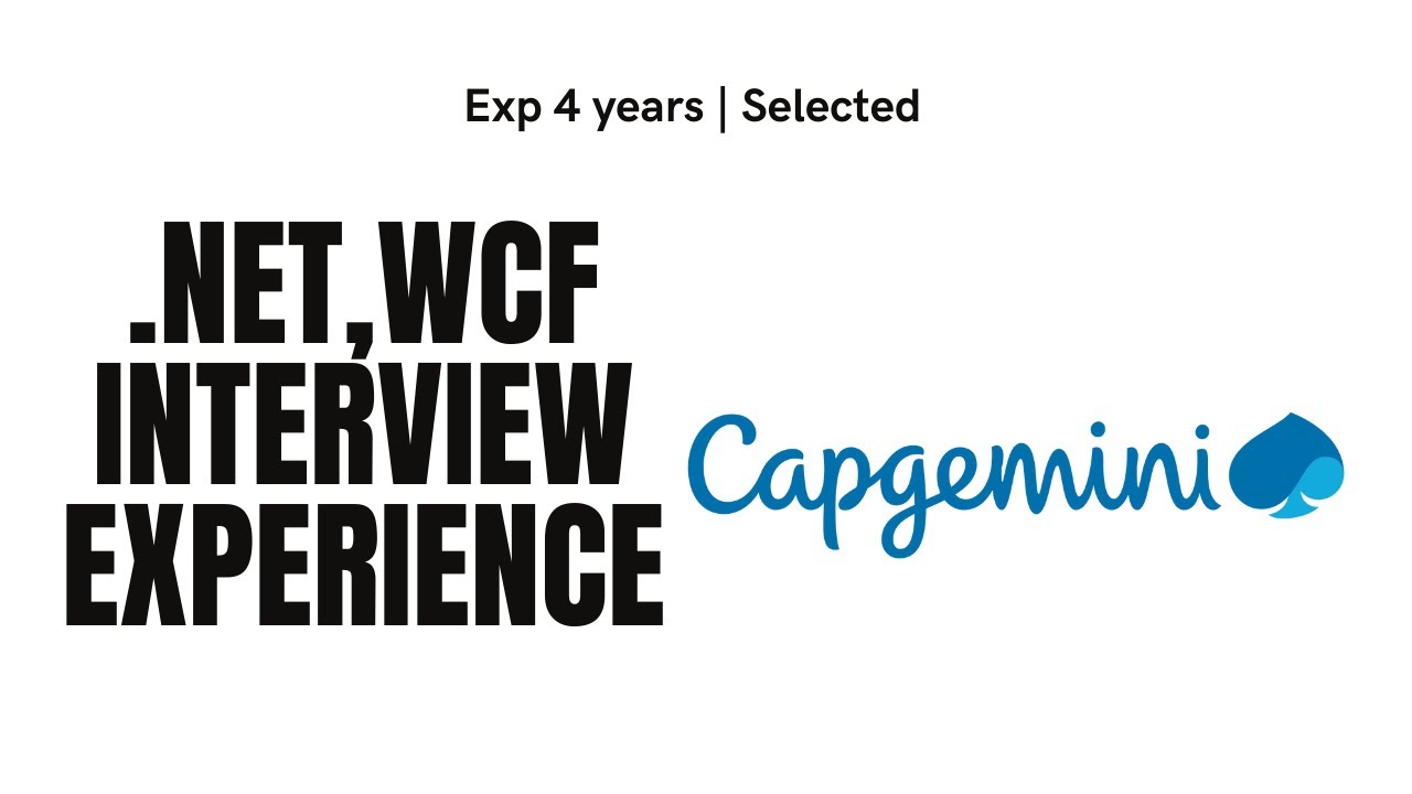 Capgemini .net interview experience