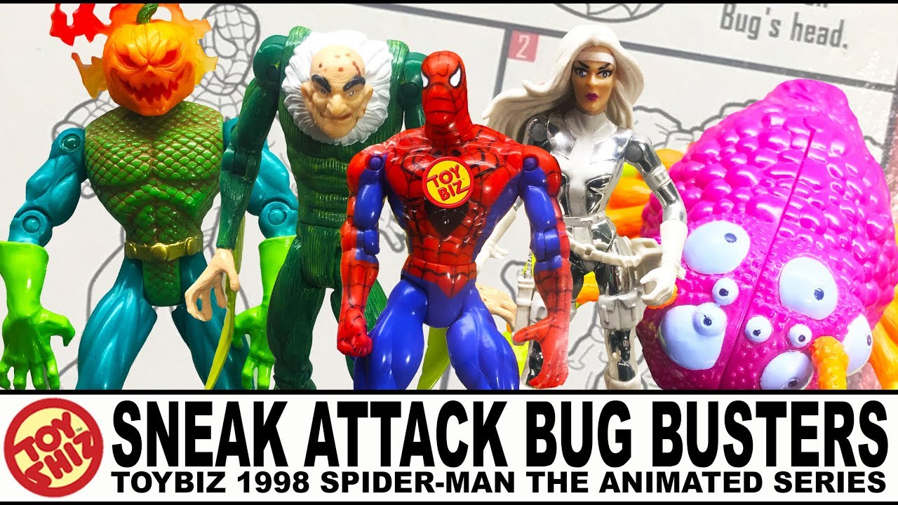 TOYBIZ Spider-Man The Animated Series SNEAK ATTACK BUG BUSTERS
