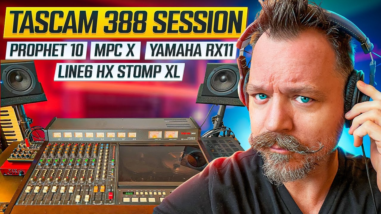 Tascam 388 Session: Prophet 10, MPC X, Yamaha RX11, Line6 HX Stomp XL
