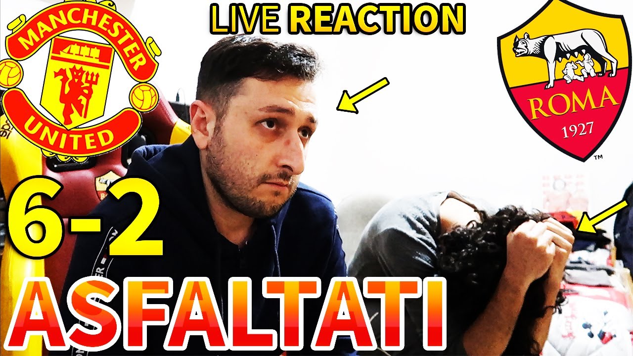 😭 ASFALTATI... MANCHESTER UNITED-ROMA 6-2 [LIVE REACTION]