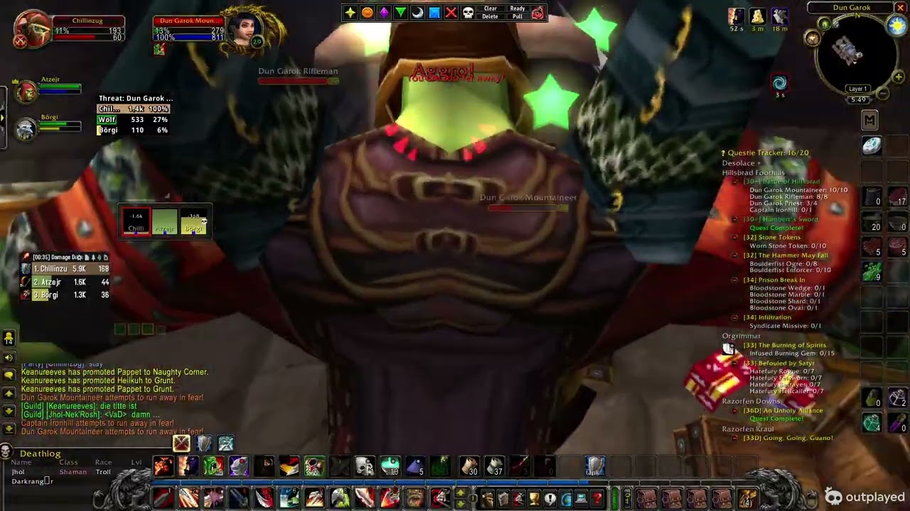 Close call on warrior