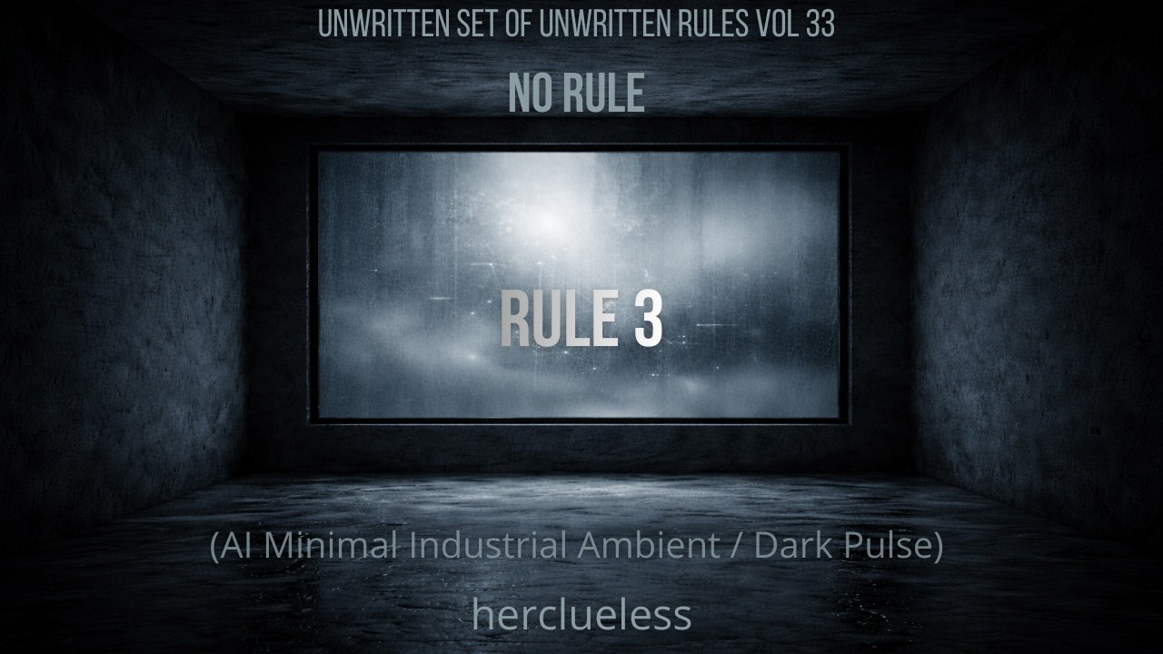 rule 3 | herclueless (AI Minimal Industrial Ambient / Dark Pulse)
