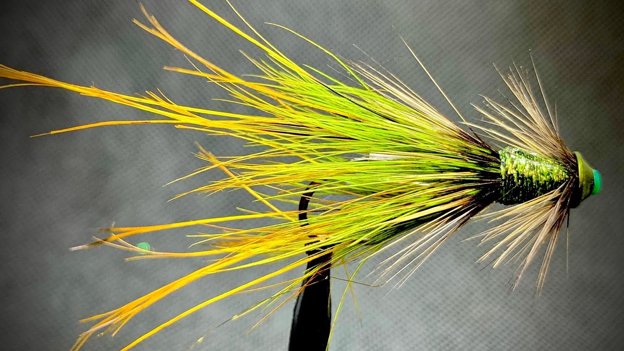 PERDIGÓN GREEN SNAELDA Salmon Tube Fly