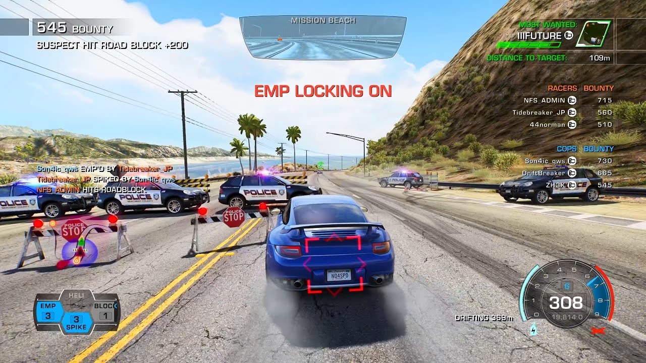 Unmarked GT2 Police Cars Chasing Down Racers In Most Wanted Rounds