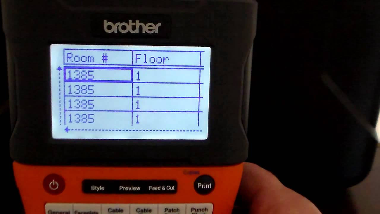 Brother PT-E500 Downloadable Database Feature