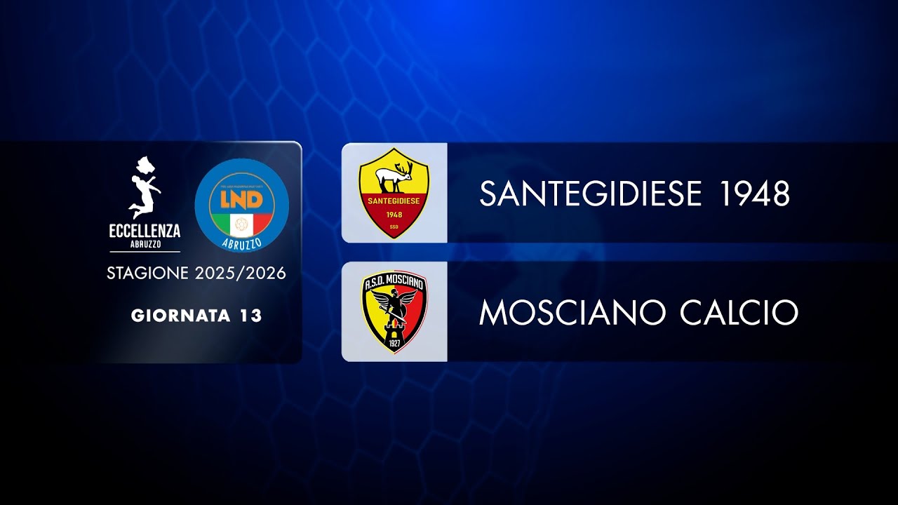 Eccellenza Abruzzo | 13&deg; giornata: Santegidiese - Mosciano (0-2)