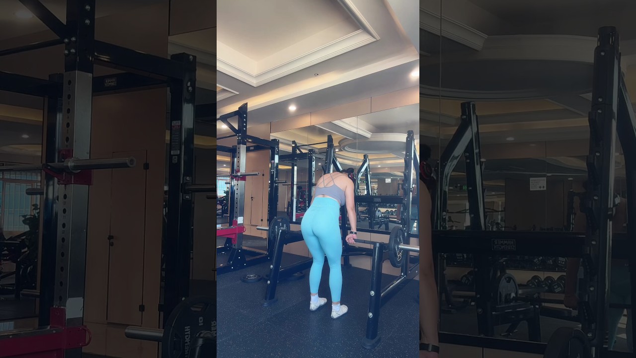 Sweaty Blue Leggings Glute Pump | Intense Gym Booty Workout 🍑💦