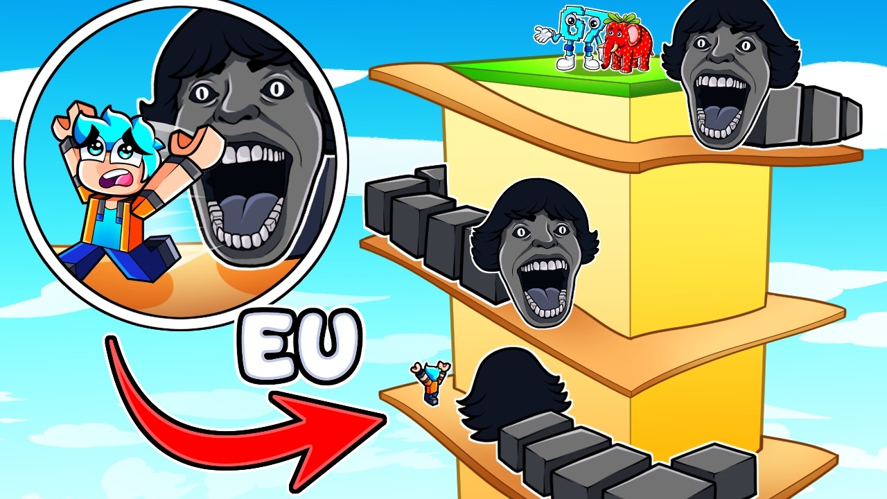 Subi a WORM TOWER pra PEGAR BRAINROTS no Roblox