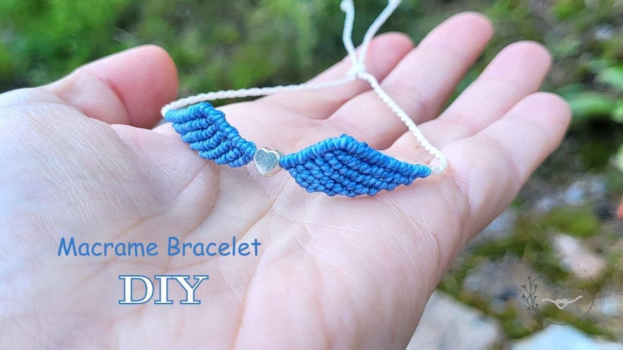 Makramee käepael inglitiivad/Macrame Angel Wings Bracelet/DIY