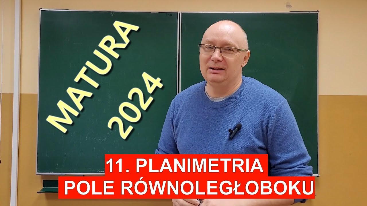 11. Planimetria pole równoległoboku. Matura 2024.