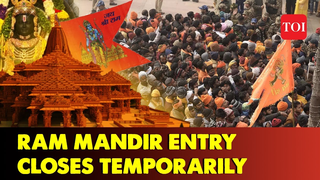 Breaking: Ayodhya Ram Mandir temporarily closes amid huge rush, set to resume entry at... | TOI News