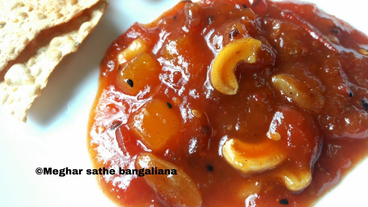 টমেটো-খেজুর-আমসত্বের চাটনি রেসিপি || BENGALI STYLE TOMATO CHUTNEY