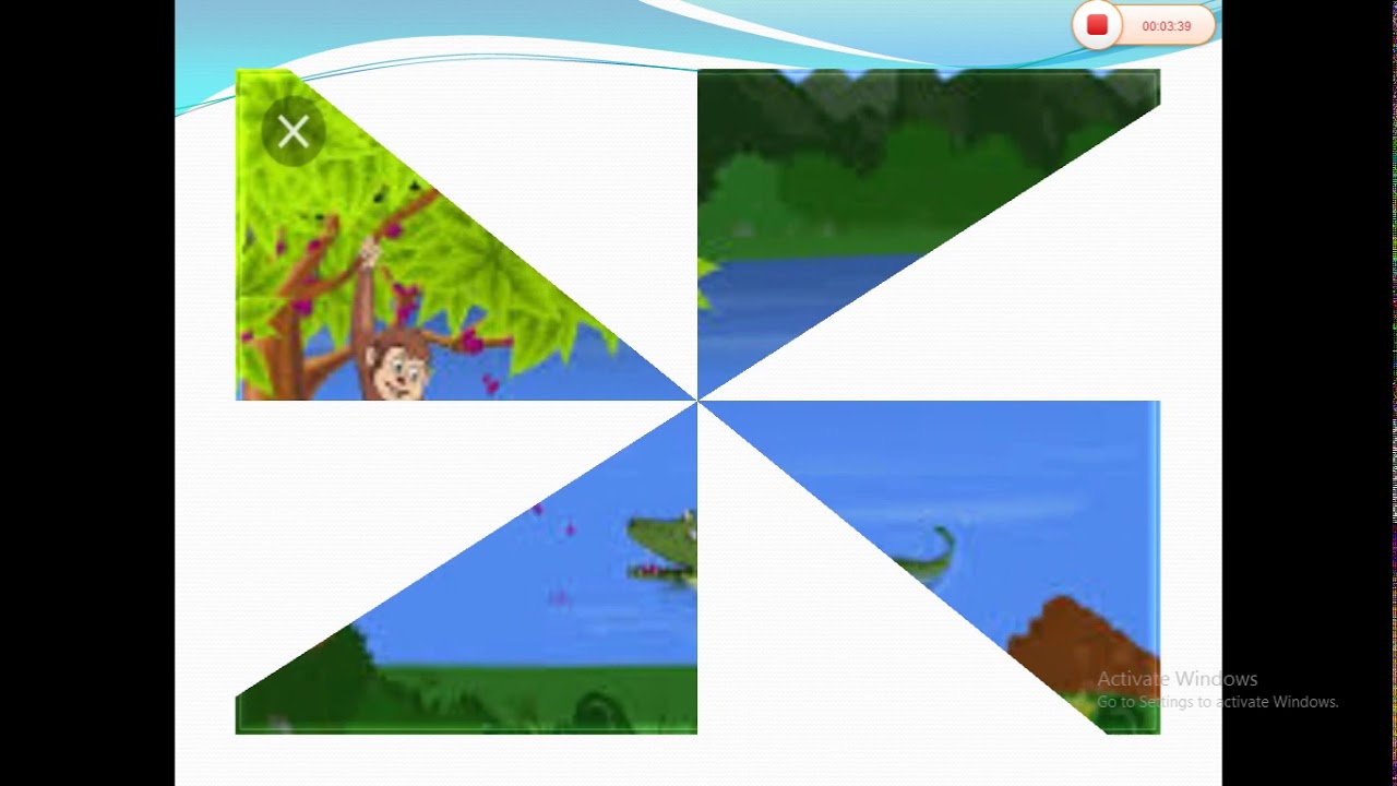 E - Learning for 5th CBSE English Lesson : 3 [Monkey and the Crocodile]