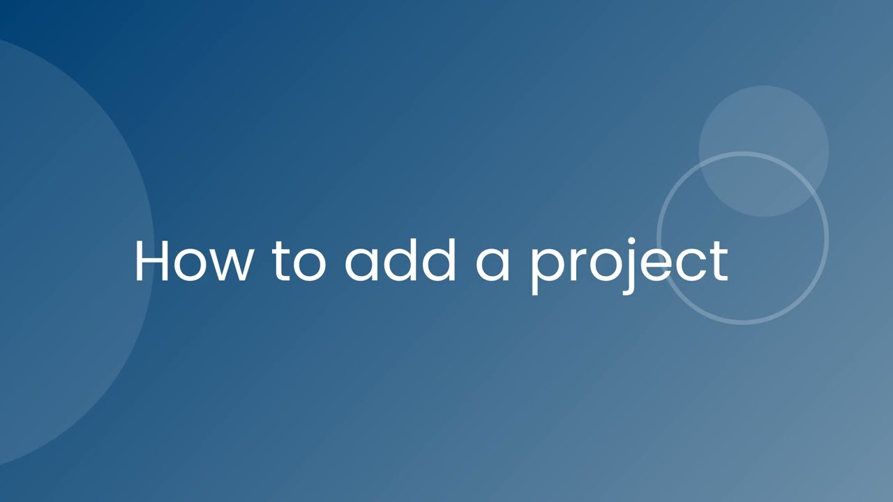 How to add a project to My Smart COI Tracker