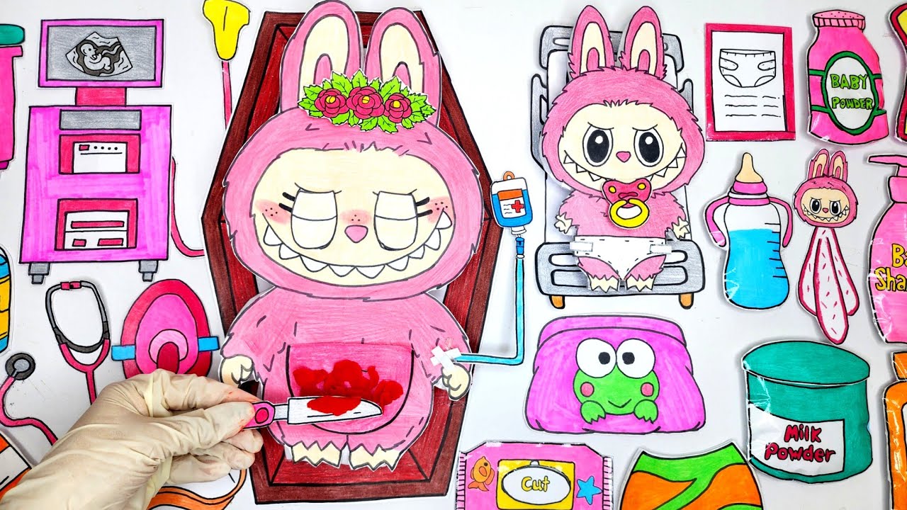 LABUBU: Bleeding & Death Labubu Pregnant🤰🩸 Babysitting Orphan🍼 BABY CARE