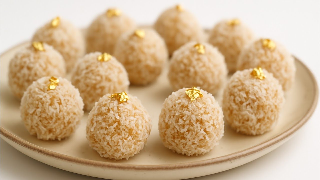 Everyone's Favorite Quick Coconut Semolina Balls | No Oven Recipe | Easy Homemade Coconut Balls