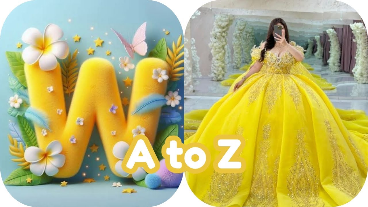 Choose Your Name Letter 💖 See Your Beautiful Gown 👗✨