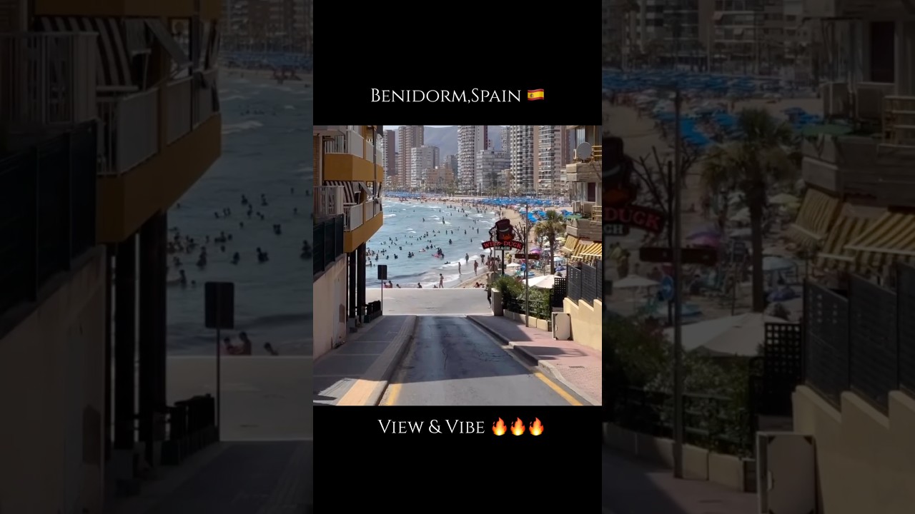 Benidorm,Spain 🇪🇸.View & Vibe 🔥🔥🔥.#Benidorm #spain #spainbeaches #benidormbeach🌴