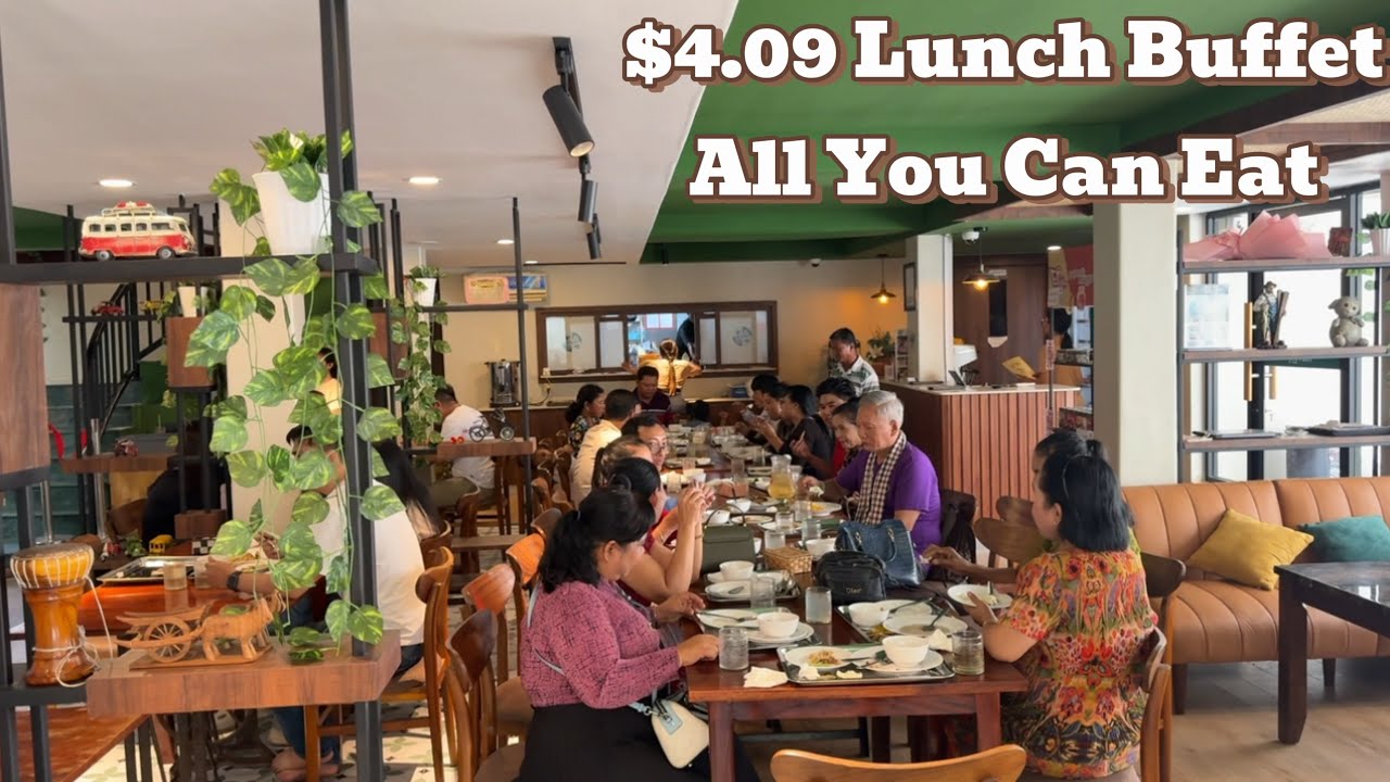 $4.09 Lunch Buffet at E&M 360 Restaurant in Phnom Penh City, Cambodia