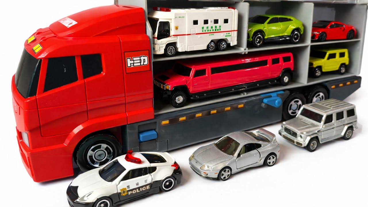 13 Type Tomica Cars ☆ Tomica opening and put in big Okatazuke convoy! Review Toys & ASMR Video