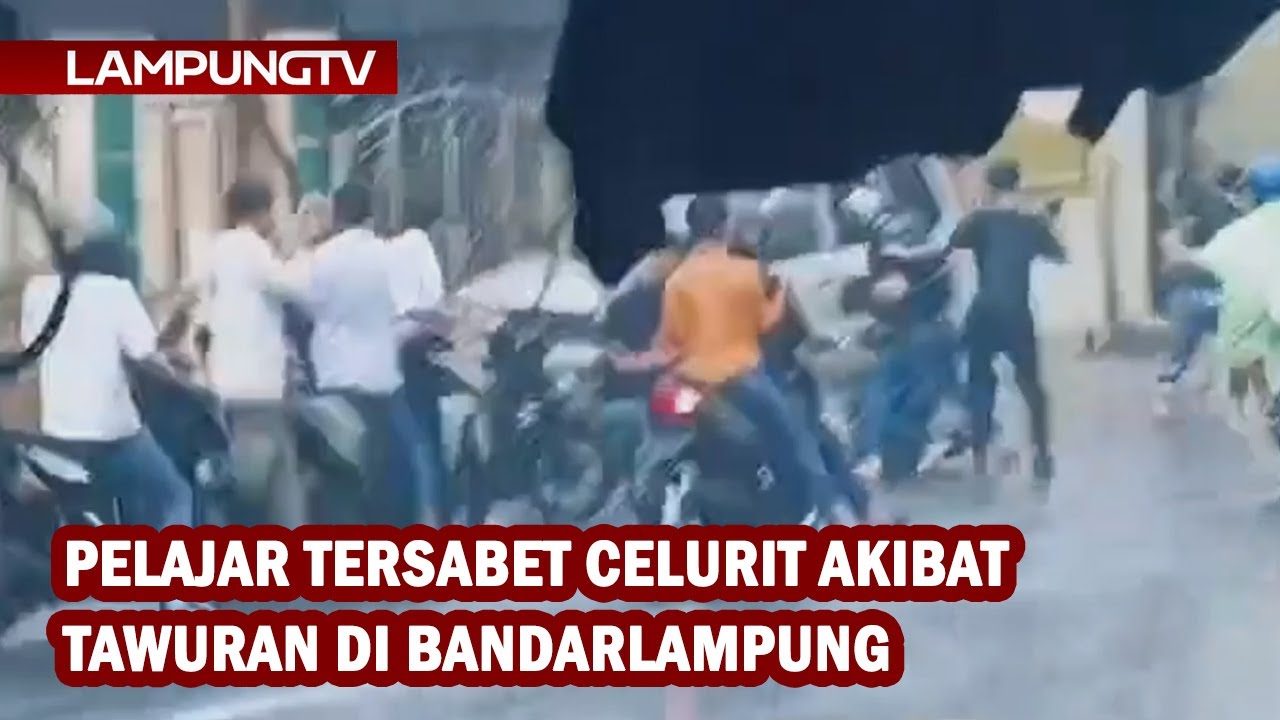 Pelajar Tersabet Celurit Akibat Tawuran di Bandarlampung