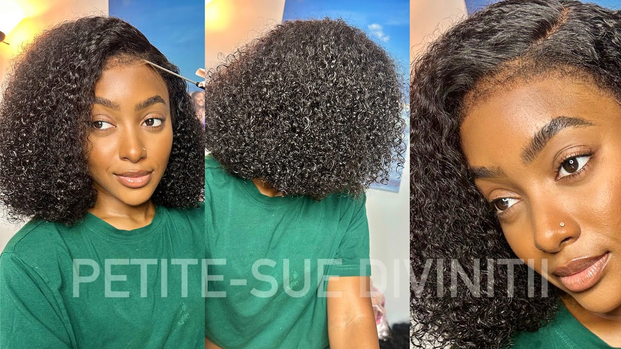 The MOST Realistic KINKY EDGE CURLY GLUELESS WIG ft. Wow African Hair  | PETITE-SUE DIVINITII