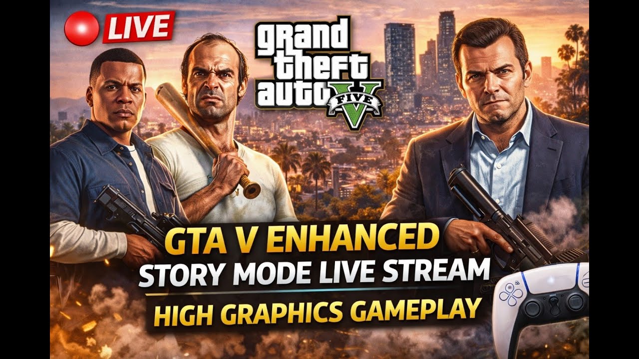 GTA V Enhanced Story Mode Live Stream | High Graphics Gameplay