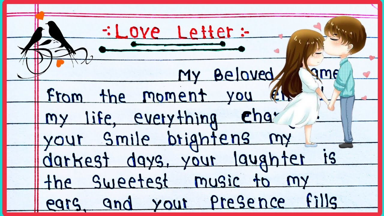 How to Write a Love Letter 💌 For Someone || Love Letter in English for Couple 💌❤️