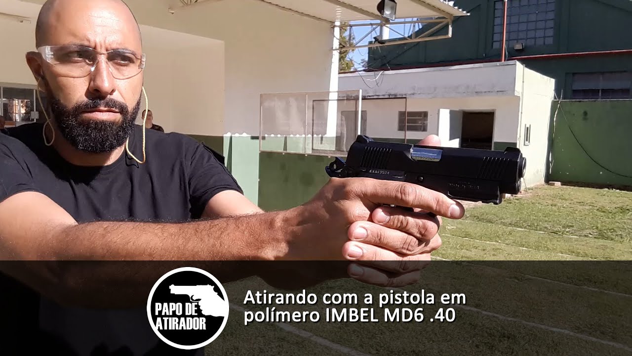 Atirando com a pistola IMBEL MD6 .40 S&W