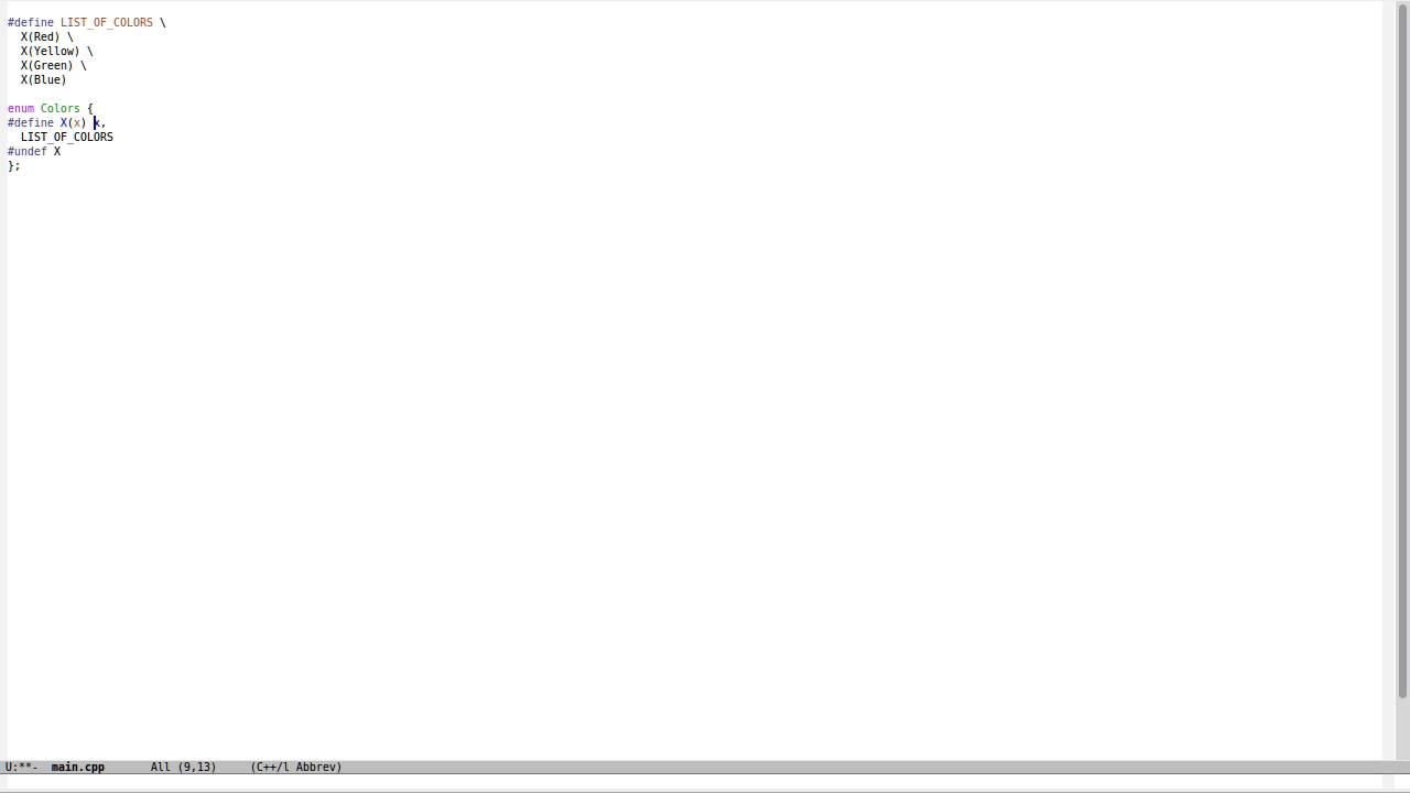 X macro C/C++ magic