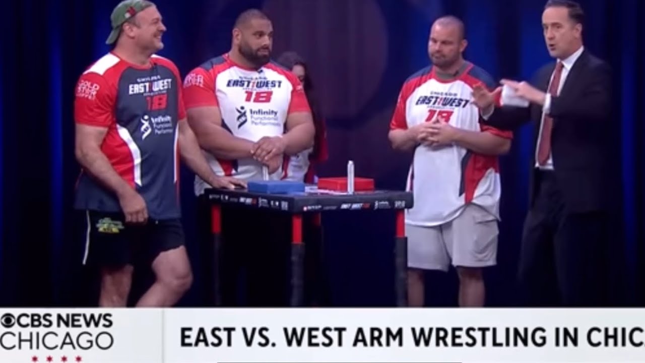 Devon Larratt, Travis Bagent & Levan on CBS News Chicago Armwreslting