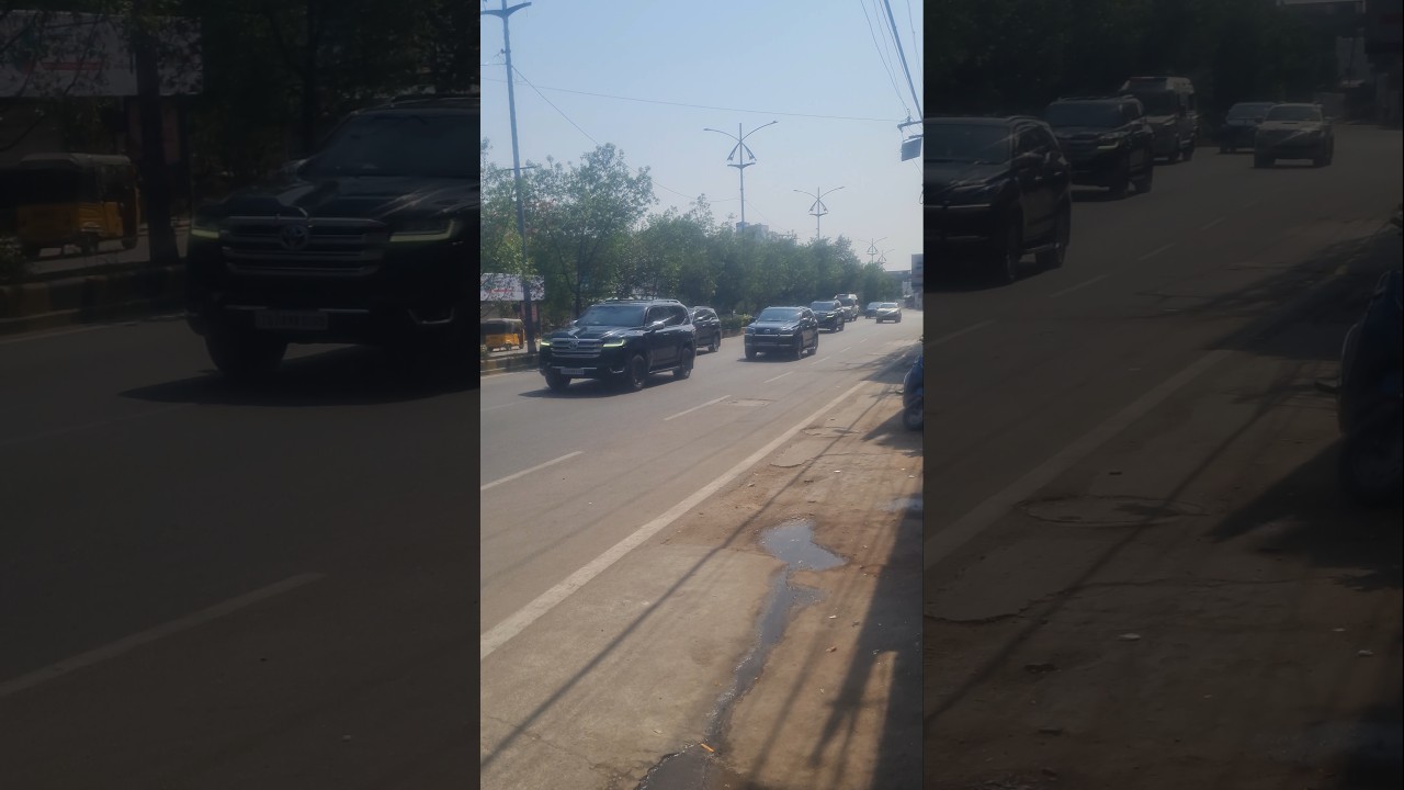 Revanth Reddy Convoy hayadrabad #revanthreddy  #status #shorts #suv #convoy #reels