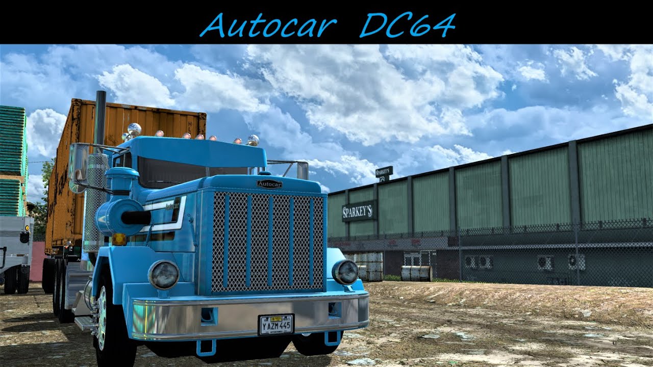 Free Autocar DC64 Free Cheetah Trailer Empty Hapag Boxes Holbrook to Gallup JBX2/PNG ATS 4K 1.45