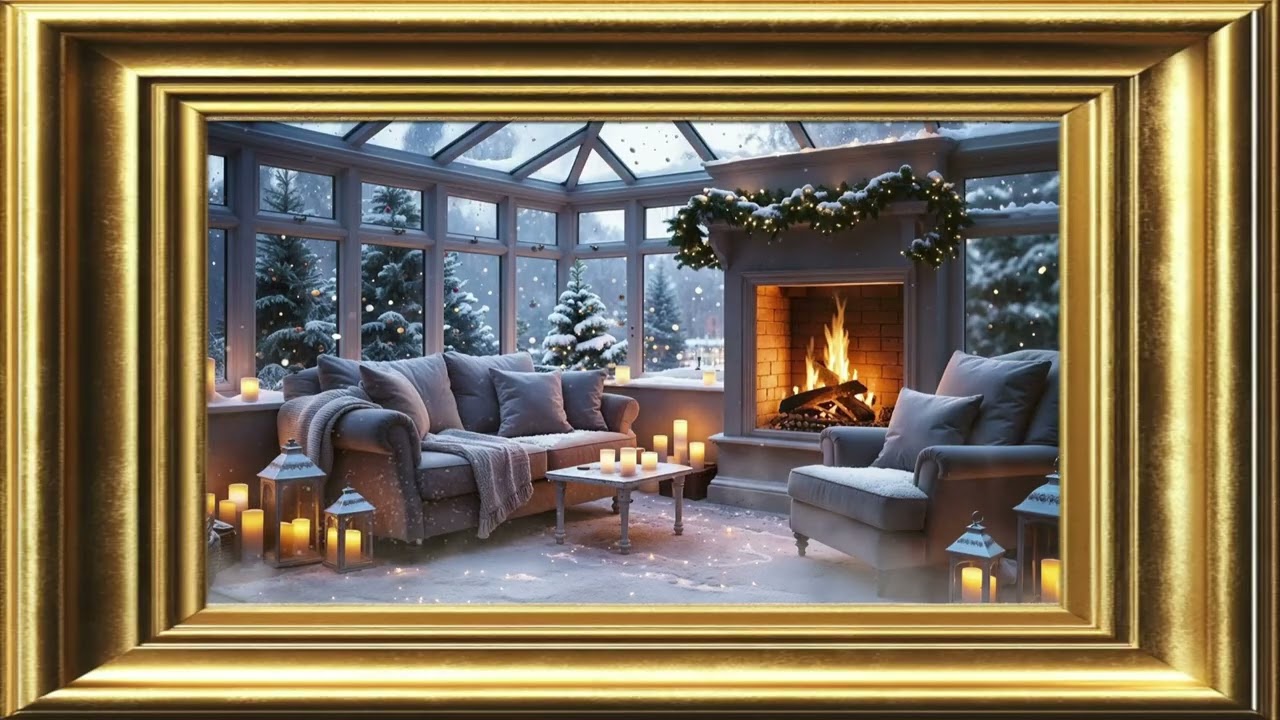 Relaxing Fireplace Evening | Home Decor Frame Tv Art Wallpapers